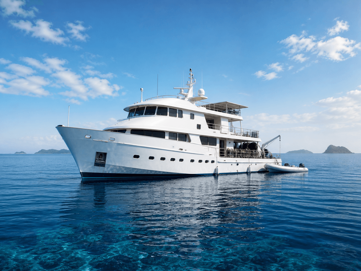 Liveaboard auf klarem, blauem Meer